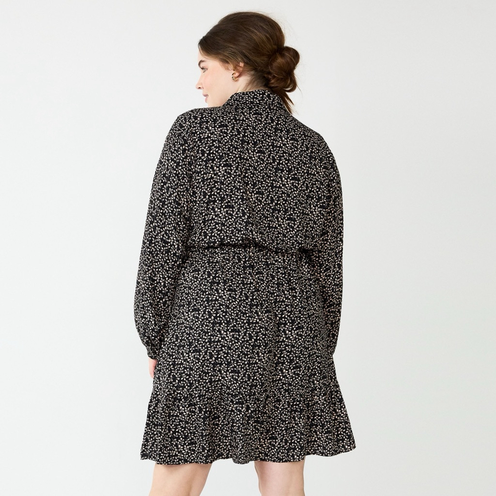 DRAPER JAMES RSVP Button-Front Knot-Waist Dress Size 1X - Picture 4 of 16